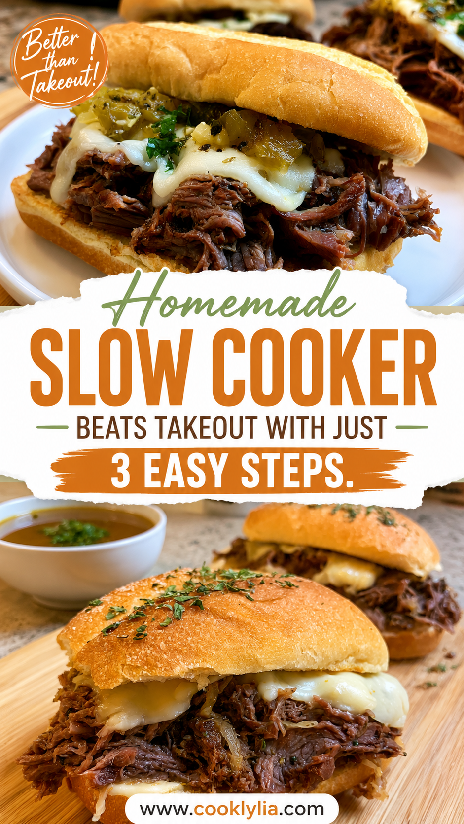 slow cooker italian beef sandwiches