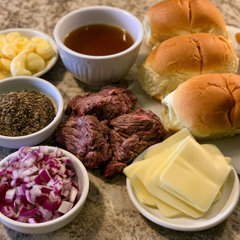 slow cooker italian beef sandwiches