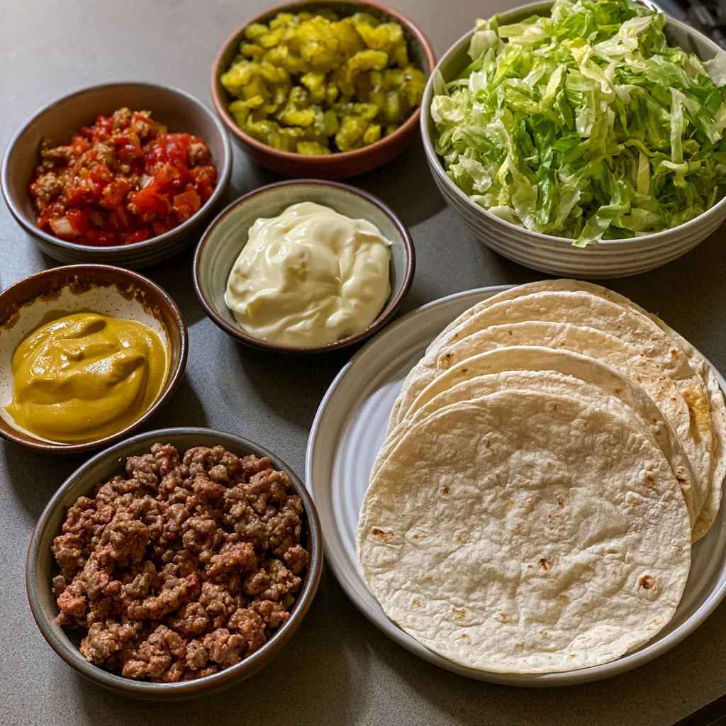smash burger tacos