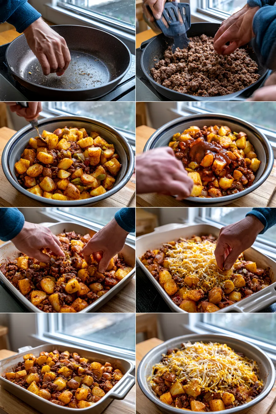 southwest ground beef potato casserole